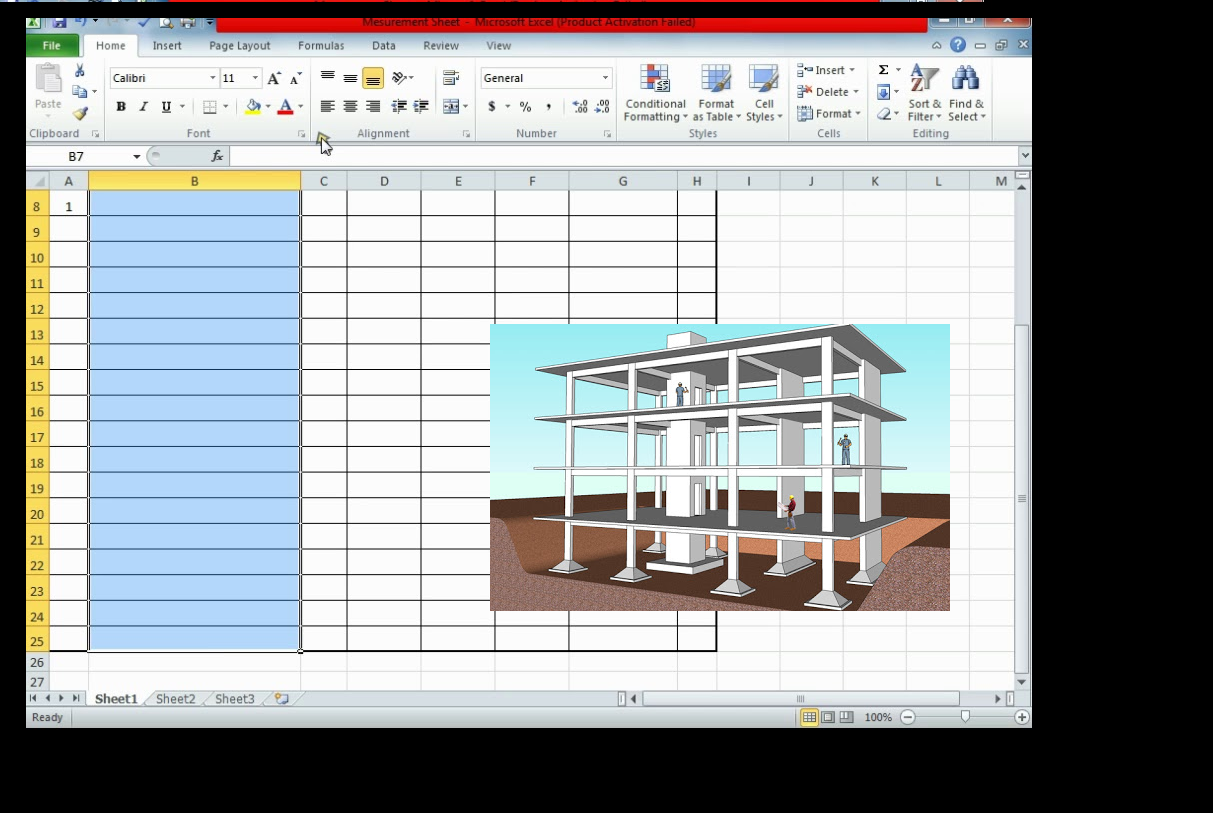 Quantity surveying: framed structure